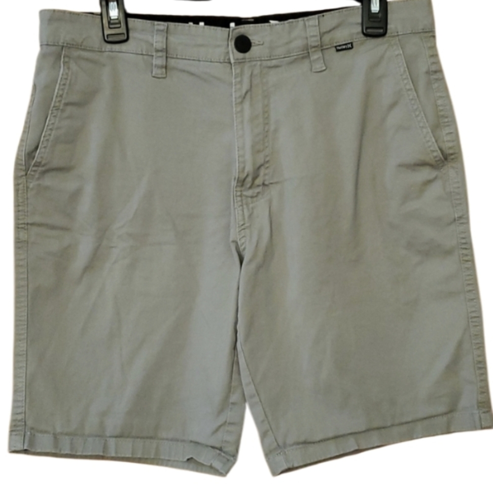 Hurley Mens Taupe Khaki Walking Shorts Size 32